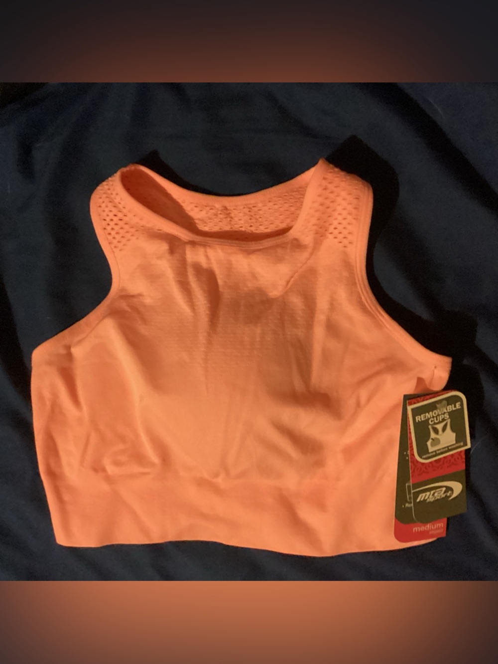 MTA Sport Racerback Seamless Sports Bra NWT